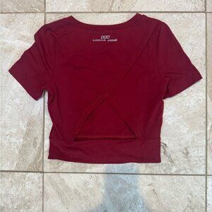 Lorna Jane Red Crop Top Stylish and Versatile size smalll